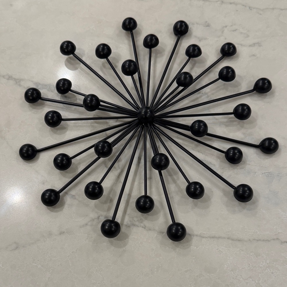 3/$30 Black Starburst Wall Decor